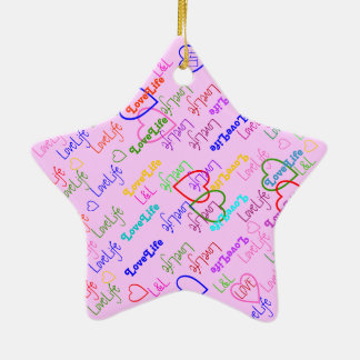 LoveLife multi colour Star Christmas Ornament