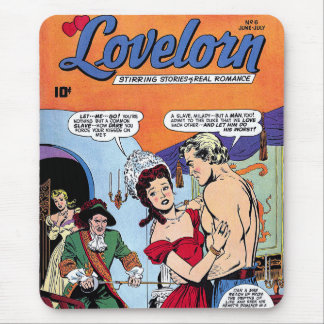 Lovelorn My Slave Romance Vintage Comics Mouse Mat