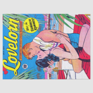 Lovelorn My Summer Romance Vintage Comics Tissue Paper