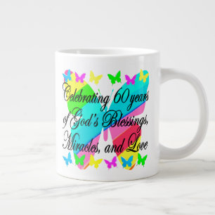 LOVELY 60TH BIRTHDAY MUG WITH A BIRTHDAY PRAYER