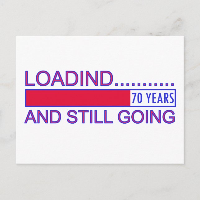 Lovely 70 years old Birthday Designs Postcard (Front)