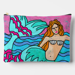 Lovely Abstract Art Mermaid Accessory Pouch