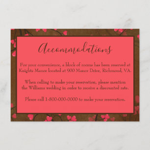 Lovely accommodations enclosure card