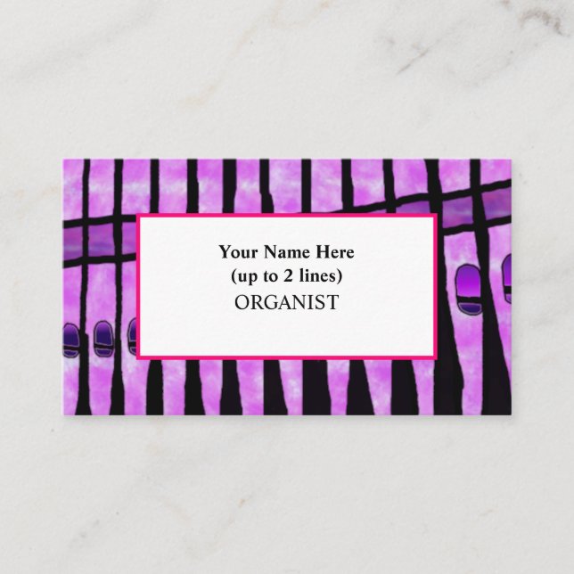 Lovely Advent Organ Pipes Organist Business Card (Front)