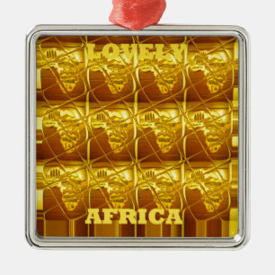 Lovely Africa Africa Maps designs Art colours.png Metal Tree Decoration