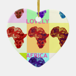 LOVELY AFRICA CERAMIC TREE DECORATION