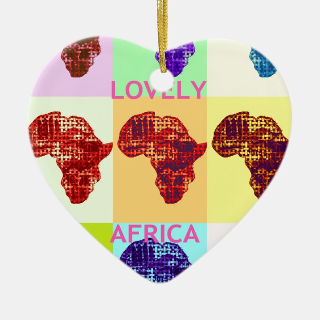 LOVELY AFRICA CERAMIC TREE DECORATION (Front)