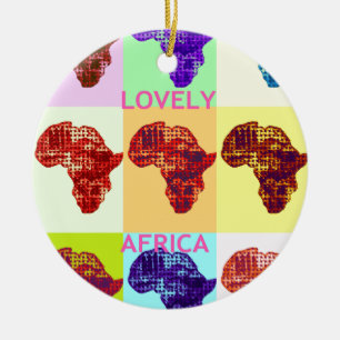 LOVELY AFRICA CERAMIC TREE DECORATION