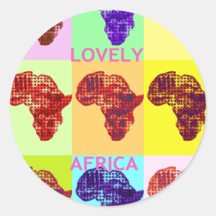 LOVELY AFRICA CLASSIC ROUND STICKER