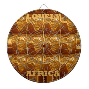 Lovely Africa: Golden Grid Map Dartboard