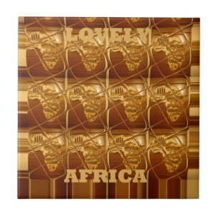 Lovely Africa: Golden Grid Map Tile