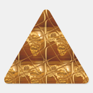 Lovely Africa: Golden Grid Map Triangle Sticker