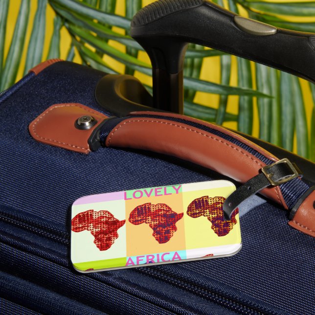 LOVELY AFRICA LUGGAGE TAG (Front Insitu 3)