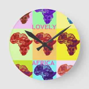 LOVELY AFRICA ROUND CLOCK