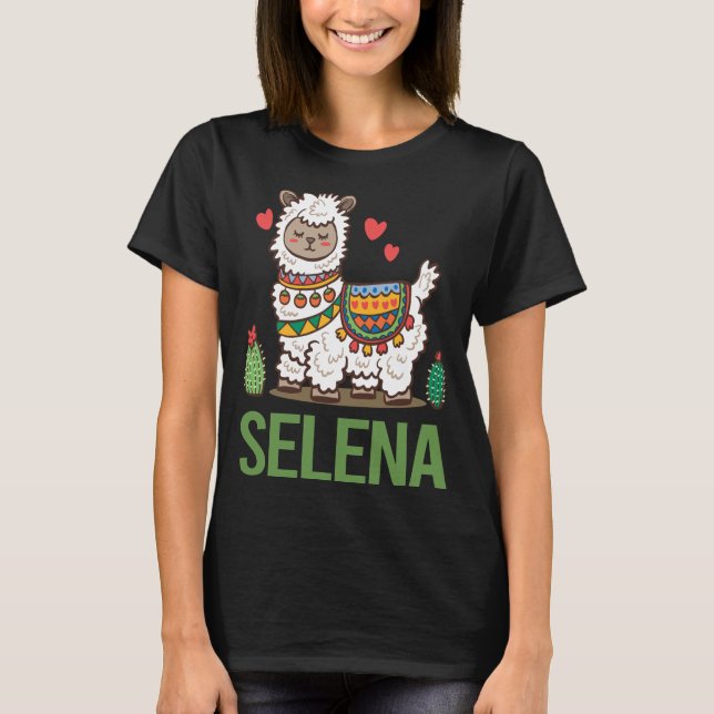 Lovely Alpaca - Selena Name T-Shirt (Front)