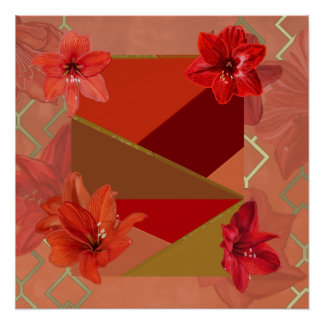 Lovely Amaryllis Flowers Poster