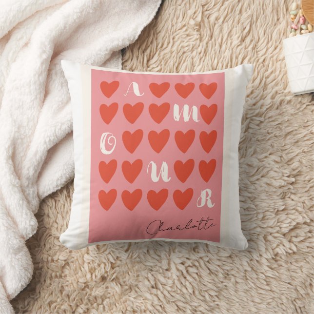 Lovely Amour Heart Pillows Valentine Gifts (Blanket)
