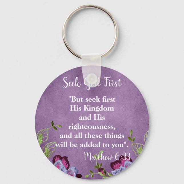 Lovely and Charming Bible Verse Key Ring (Front)