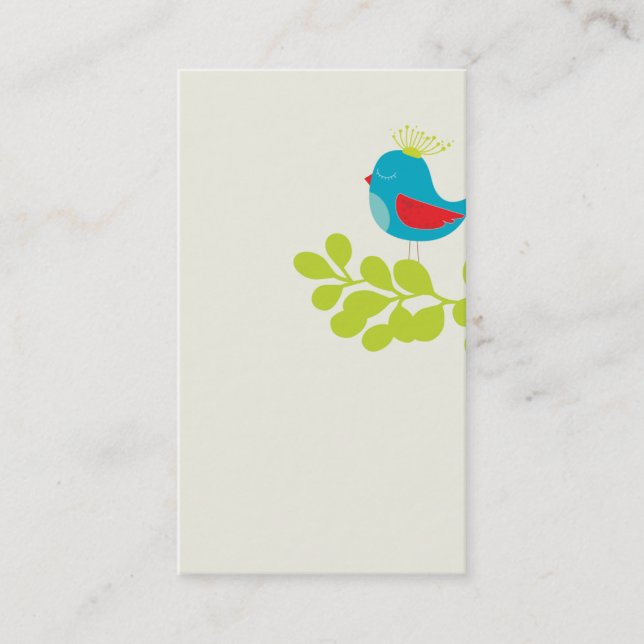 lovely and cute bird business card template 2rd (Front)