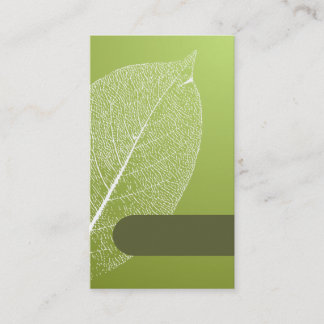 lovely and cute green leaf style business card tem