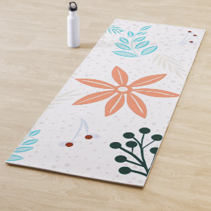 Lovely and Elegant Ditsy Flowers and Leaves   Yoga Mat