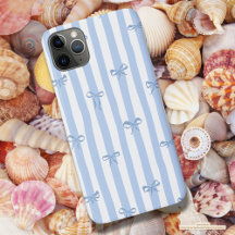 Lovely and girly bows and stripes Pastel blue