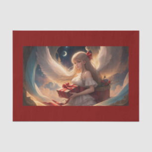 Lovely Angel With Presents Tissue Paper