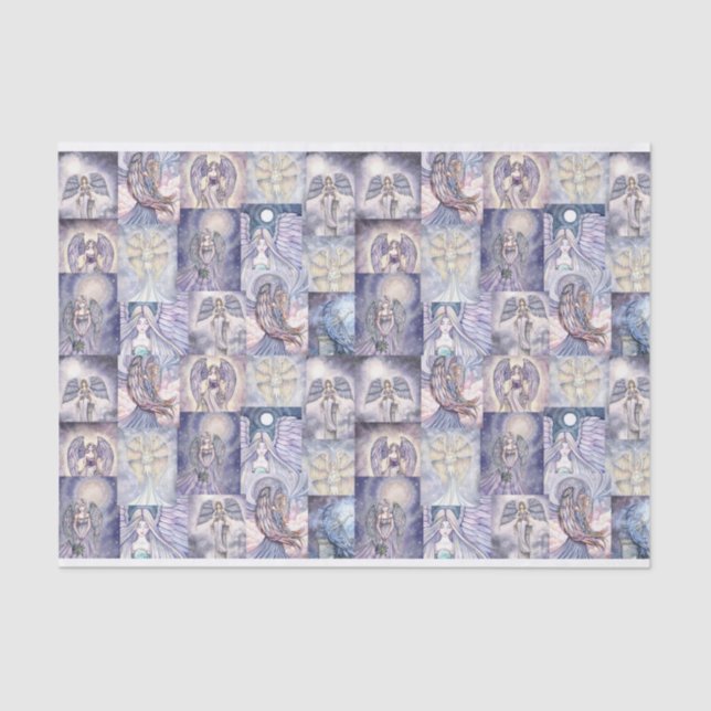 Lovely Angels Fantasy Art Tissue Paper (Front)