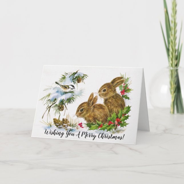 Lovely Animal Christmas Card (Front)
