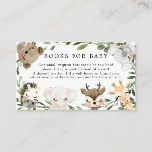 Lovely Animals Books For Baby Baby Shower Card