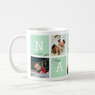 Lovely Appreciation Nanny 5 Photo Light Green Coffee Mug