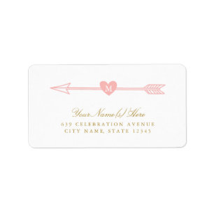 Lovely Arrows Monogram Address Labels