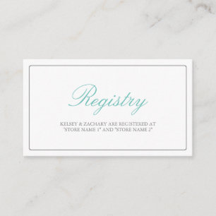 Lovely Arrows Registry Cards / Teal & Grey