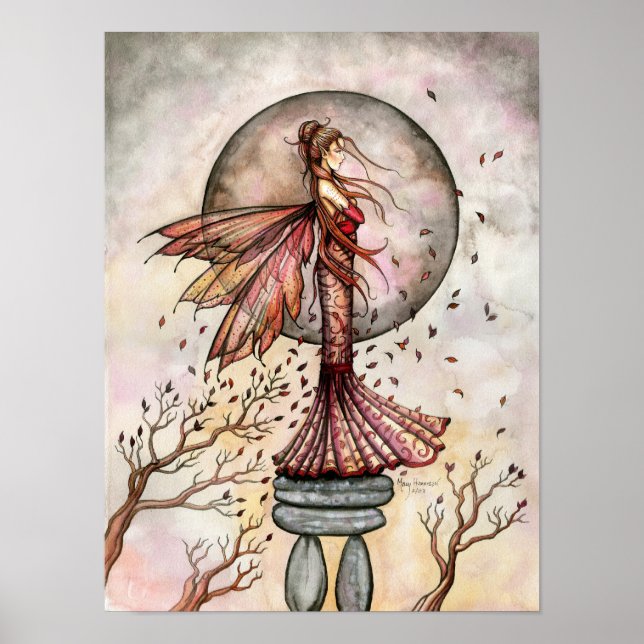 Lovely Autumn Fairy Poster Print by Molly Harrison (Front)