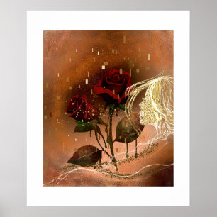 Lovely Autumn Roses Poster