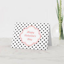 Lovely B&W polka dots Valentine's day card