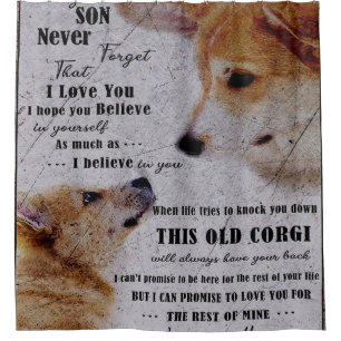 lovely baby Golden Retriever Shower Curtain