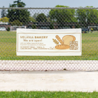 Lovely Bakery Banners with QR Code |