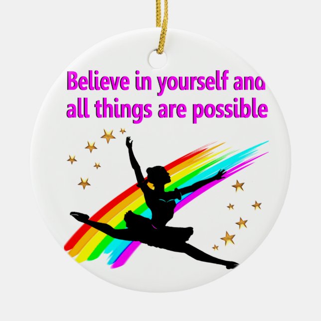 LOVELY BALLERINA CERAMIC TREE DECORATION (Front)