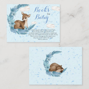 Lovely Bambi & Flowers moon clouds Books for Baby Enclosure Card