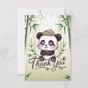 Lovely Bamboo Panda Thank You Card