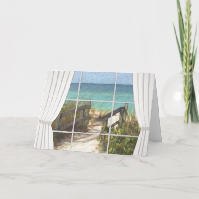 Lovely Beach Scene Birthday Card (Front)