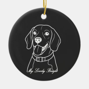 Lovely Beagle Ceramic Tree Decoration