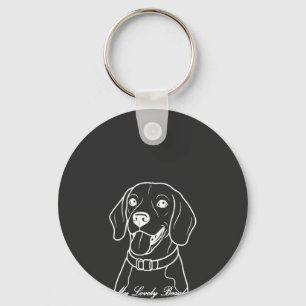 Lovely Beagle Key Ring
