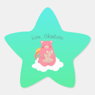 Lovely Bear Family   Star Sticker