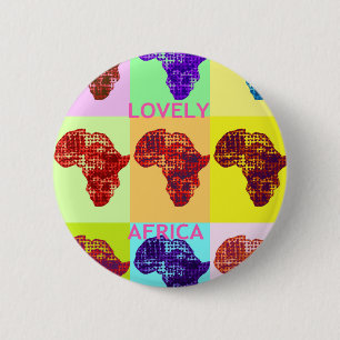 LOVELY beautiful amazing nine African map African 6 Cm Round Badge