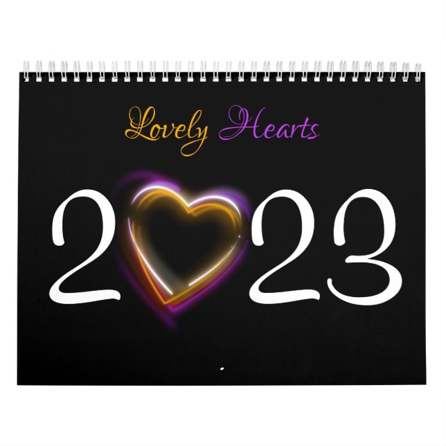 Lovely Beautiful Romantic Hearts 2023 Calendar (Cover)