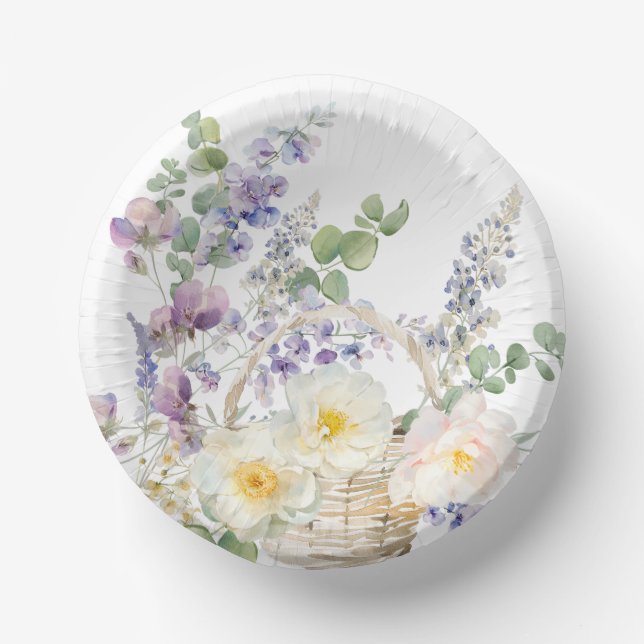 Lovely Bee Bowls Paper Plate (Front)