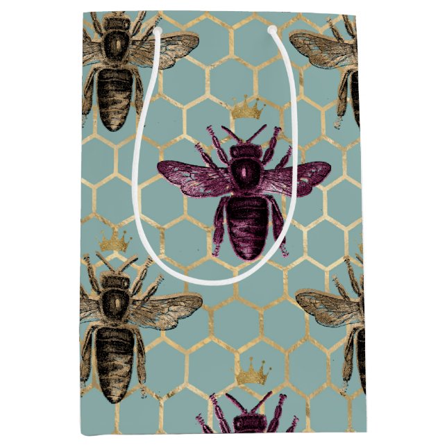 Lovely Bee Series Design 3 Medium Gift Bag (Front)