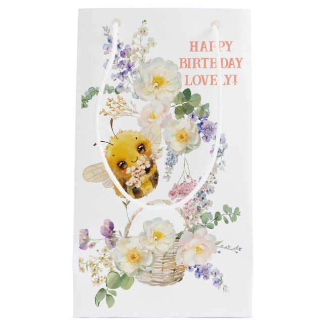 Lovely Bee Small Gift Bag (Front)